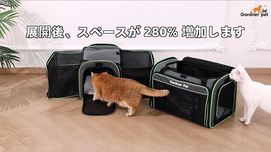 Amazon.co.jp: Gardner pet ペットキャリーバッグ 両面 2 方向拡張 280